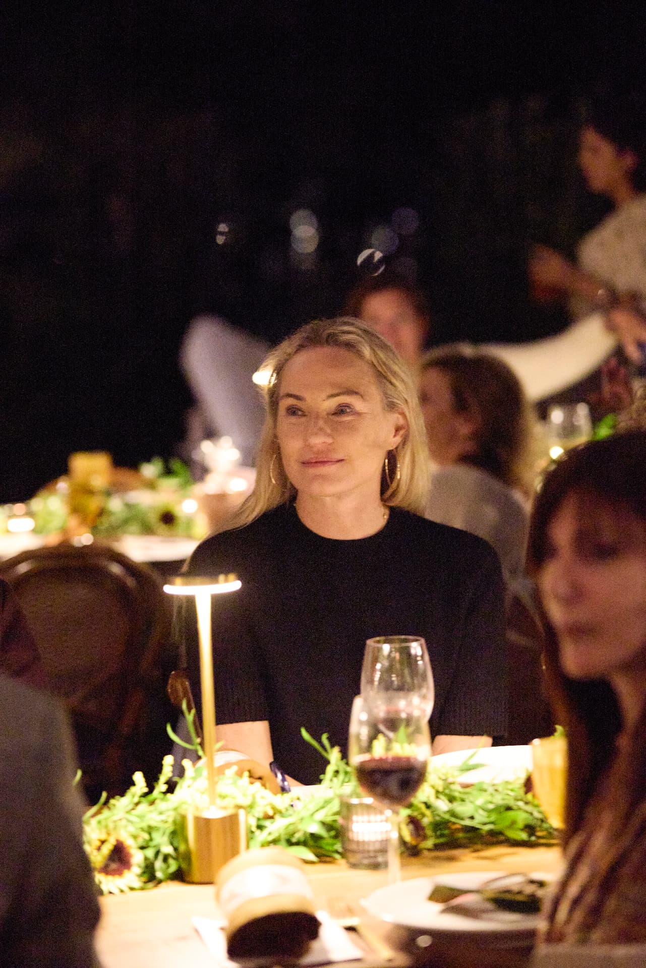 A guest listening during the evening program