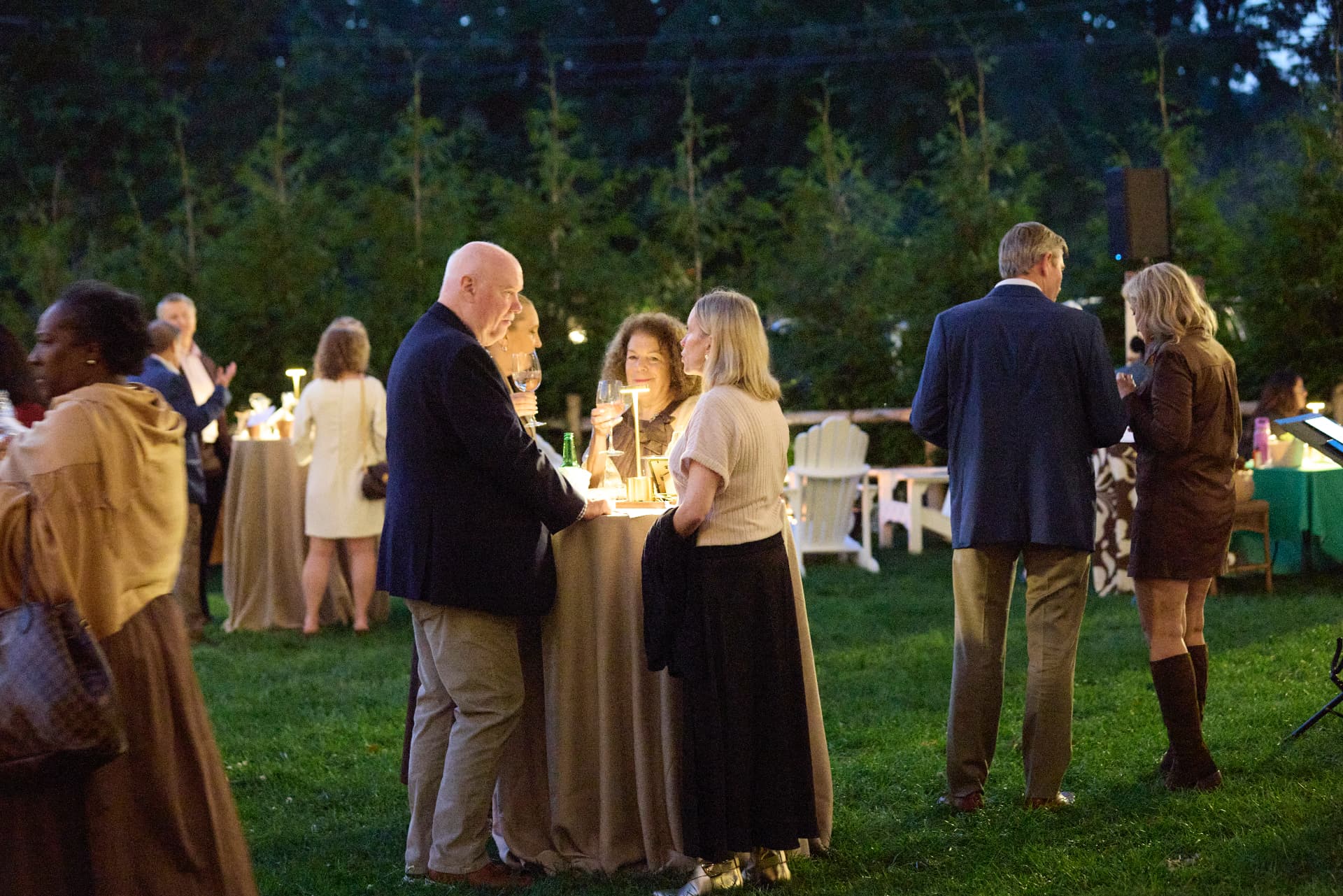 Cocktail hour on the lawn