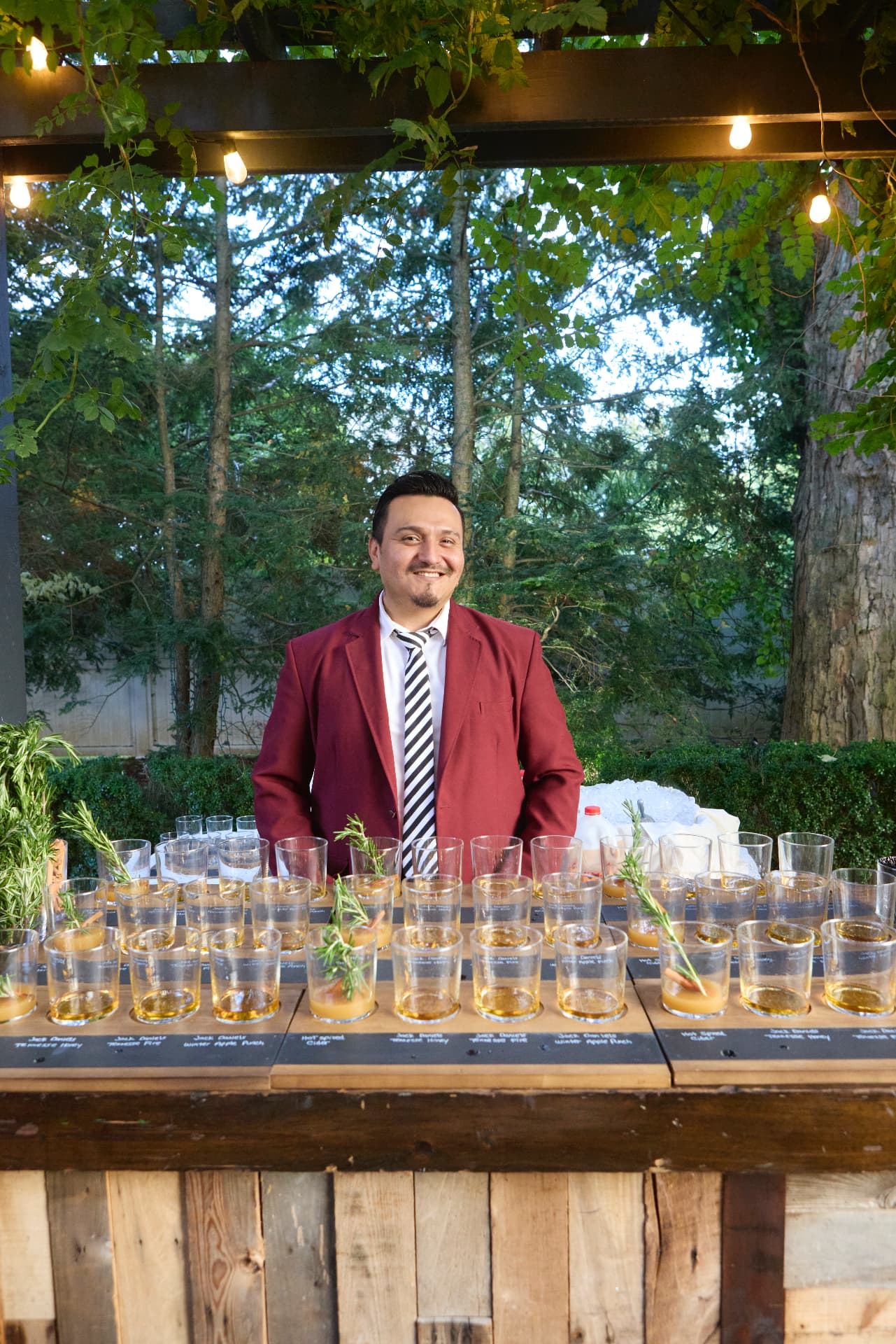 The whiskey tasting flight bar