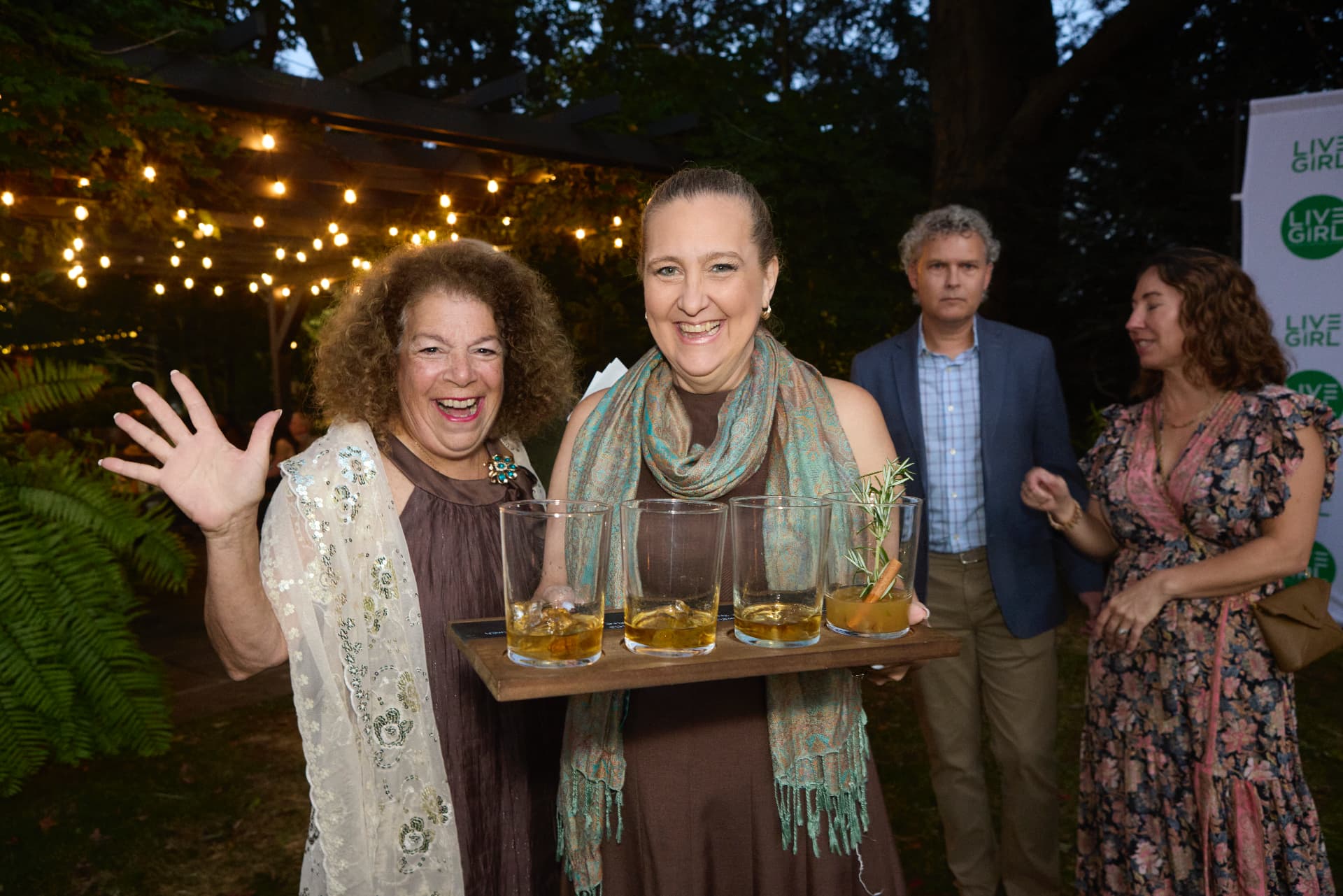 Cheers with a tasting flight